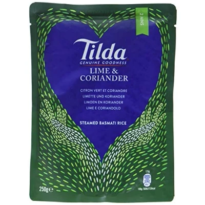 Abbildung von TILDA Basmatireis gedämpft mit Limette und Koriander für die Mikrowelle, 250 g