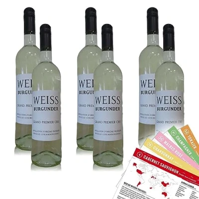 Abbildung von Krier Frères Weißburgunder Grand Premier Cru, trocken, sortenreines Weinpaket + VINOX Winecards (6x0,75l)