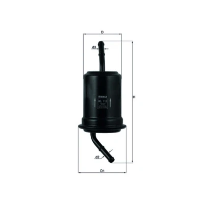 Abbildung von MAHLE ORIGINAL KL 115 Kraftstofffilter Leitungsfilter 8 8,0 MAZDA: FAMILIA 5, 6, MX 5 I