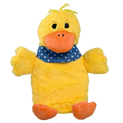 Abbildung von Hugo Frosch Wärmflasche Kinder Öko 0,8 l mit Plüschbezug &quot;Ente Gagi&quot; gelb, Made in Germany