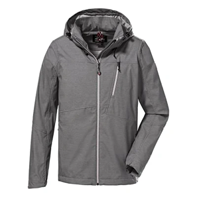 Abbildung von killtec Herren Softshelljacke mit abzippbarer Kapuze KOS 105 MN SFTSHLL JCKT, mittelgrau, XL, 38016 000