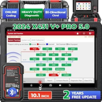 Abbildung von LAUNCH X431 V+ PRO 5.0, OBD2 Diagnosegerät Professionelles ECU Codierung, OE Level Multibrand Diagnosetablett mit Auto 37+ Reset Service, 2 Jahre Update besser für Werkstätte