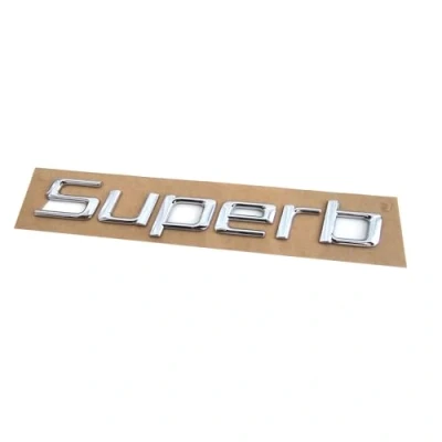 Abbildung von Skoda 3T08536872ZZ Schriftzug Superb Modellschriftzug Modellbezeichnung Buchstaben Emblem Logo Plakette Aufkleber *** bis Modelljahr 2013