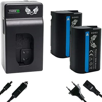 Abbildung von 2X SK Akku Ersatz für Panasonic DMW BLK22 2250mAh BLK22E + Charger Lumix DC G9 GH5 II GH5S GH6 S5 S5K