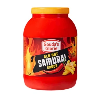 Abbildung von Gouda&#039;s Glorie Red Hot Samurai Sauce Glas 3 L
