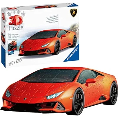 Abbildung von Ravensburger 3D Puzzle Lamborghini Huracán EVO Arancio 11238, Puzzleteile