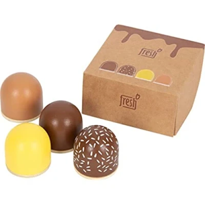 Abbildung von small foot Schokoküsse &quot;fresh&quot; aus Holz, Zubehör für Kaufladen und Kinderküche, Rollenspielzeug ab 3 Jahren, 12349