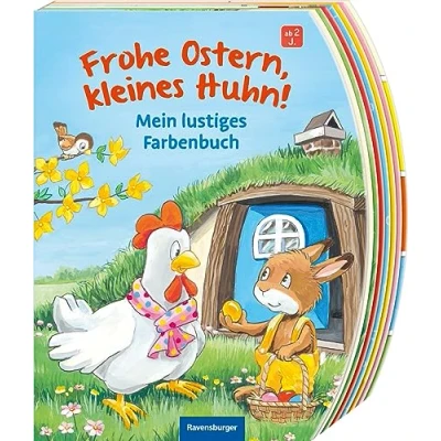 Abbildung von Frohe Ostern, kleines Huhn!: Mein lustiges Farbenbuch