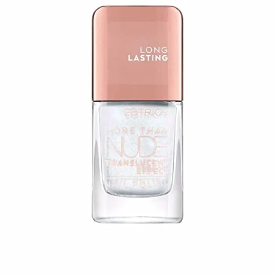 Abbildung von Catrice More Than Nude Translucent Effect Nail Polish, Nailpolish, Nagellack, Nr. 01 N Ice Day, mehrfarbig, langanhaltend, glänzend, ohne Aceton, vegan, Mikroplastik Partikel frei (10,5ml)