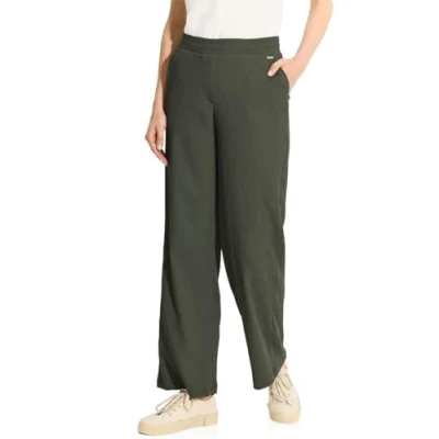 Abbildung von Cecil MIT Struktur Stoffhose, Damen, Größe: Medium, Grün
