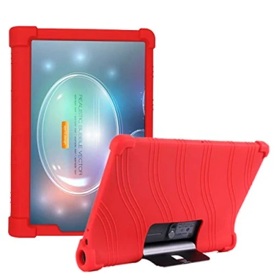 Abbildung von HminSen Schutzhülle für Lenovo Yoga Tab5 YT X705F 2019 Smart Tablet Cover Tab 5, kinderfreundliche Silikonhüllen (rot)