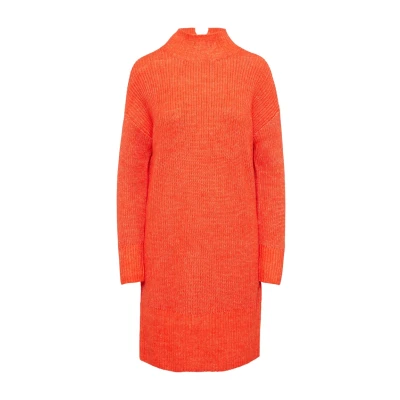 Abbildung von s.Oliver MIT Rollkragen UND ÜBERSCHNITTENEN Schultern Strickkleid, Damen, Größe: 36, Orange