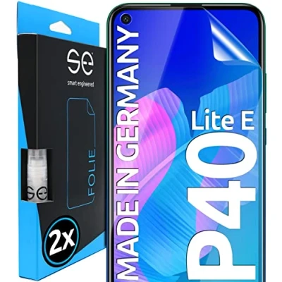 Abbildung von s.e Schutzfolie für Huawei P40 Lite E, 2 Stück, Full Screen, Positionierhilfe, E Schutzfolie, transparente Displayfolie, funktionierende Alternative zu Schutzglas, Schutzglasfolie