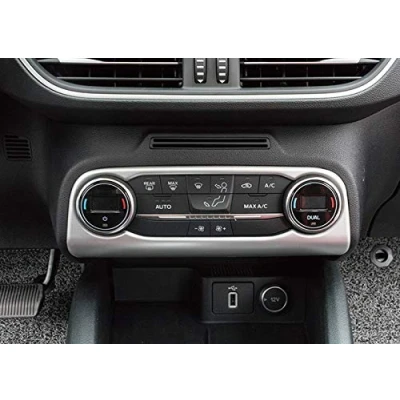 Abbildung von für Focus MK4 2019 2021 Stufenheck/Turnier Silber Matt Interieur Mittelkonsole A/C Taste Dekor 1 Stück ABS Kunststoff