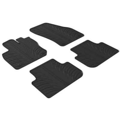 Abbildung von Gledring Satz Gummimatten kompatibel mit Volkswagen Tiguan III (CT1) 2024 (T Profil 4 teilig + Montage Clips), Schwarz