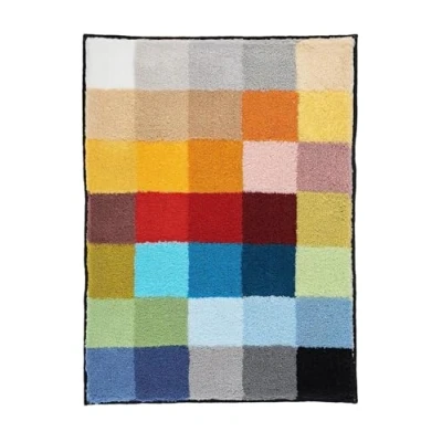 Abbildung von Kleine Wolke Badematte &quot;Cubetto&quot;, Höhe 25 mm, rutschhemmend beschichtet, fußbodenheizungsgeeignet, Badteppich, modernes Karo Muster, rechteckig &amp; rund erhältlich