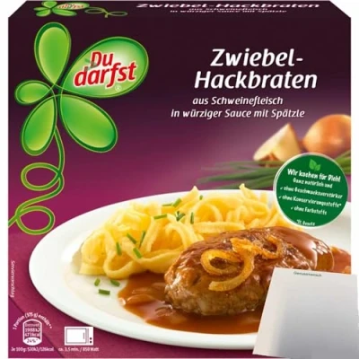 Abbildung von Du darfst Menü Zwiebelhackbraten (375g Packung) + usy Block