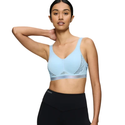 Abbildung von triaction by Triumph Cardio Cloud Sportbh mit starker Stützkraft, Damen, Größe: 100C, Sky blue