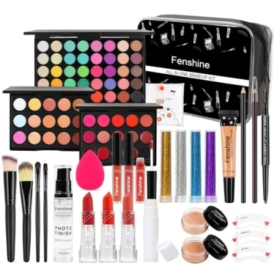 Abbildung von All In One Makeup Kit, Kit for Women Full Gift Set Beginners, Essential Starter Bundle Include Eyeshadow Palette Lipstick Eyebrow Pencil Brush