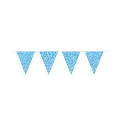 Abbildung von Hellblaue Glitzer Flag Linie 6m