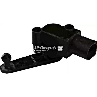 Abbildung von JP GROUP 1196150300 Sensor, Xenonlicht (Leuchtweiteregulierung) Vorderachse mit Koppelstange, Halterahmen VOLKSWAGEN: Touran I, GOLF 6