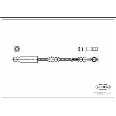 Abbildung von CORTECO 19032113 Bremsschläuche Vorderachse 410 OPEL: Vectra C Caravan, Limousine, CC, SAAB: 9 3 Kombi, Limousine