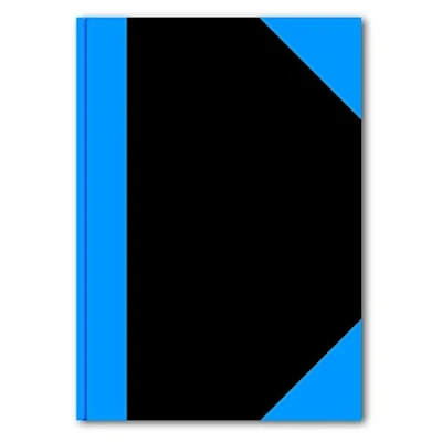 Abbildung von STYLEX 29104 Kladde A4, 192 Seiten liniert, schwarz mit blauen Ecken