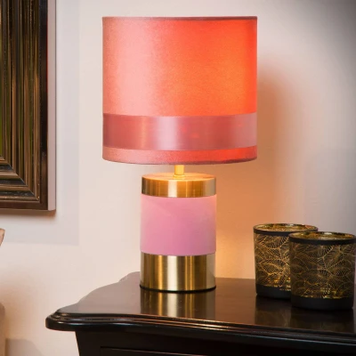 Abbildung von Lucide EXTRAVAGANZA FRIZZLE Tischlampe Ø 18 cm 1xE14 Rosa
