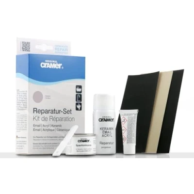 Abbildung von Cramer Reparatur Set pergamon für Badewannen, Duschwannen &amp; Waschbecken professionelle Lösung zur Behebung von Schlagschäden und Abplatzungen auf Emaille, Keramik Acryl
