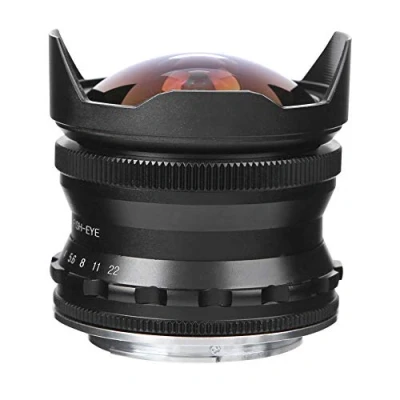 Abbildung von für Z Mount Objektiv, CL Mil7528N 7,5 mm f16 f2,8 Weitwinkel Fisheye spiegellose Kamera Objektiv mit Gegenlichtblende Z6 Z7 Z50 Kamera(Schwarz)