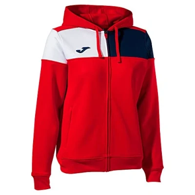 Abbildung von Joma Jacke mit kapuze frau Crew V rot marineblau weiss