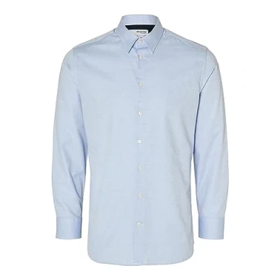 Abbildung von Selected Homme Sohodetail LS B NOOS Hemd, Herren, Größe: Small, Cashmere blue
