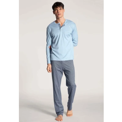 Abbildung von Calida Pyjama LANG Nachtwäsche Set, Herren, Größe: Small, Placid blue