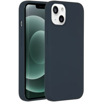 Abbildung von Apple iPhone 13 Mini Hülle Silikon Accezz Soft Case/Backcover Handyhülle Dunkelblau