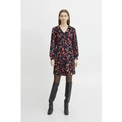 Abbildung von ICHI Freizeitkleid, Damen, Größe: Large, Noir