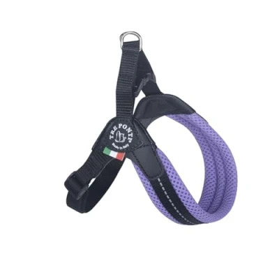 Abbildung von Tre Ponti Geschirr Easy Fit Soft Mesh Verstellbarer Bauchgurt, Farbe:lila, Größe:Gr.2/35 49 cm/bis 5 kg