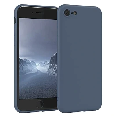 Abbildung von EAZY Case Silikonhülle für iPhone SE 2022 / 2020, 7/8 Hülle Silikon Blau weich stoßfeste Handyhülle Schutzhülle mit Kameraschutz Dünn Premium Schutz Cover TPU Bumper in Petrol