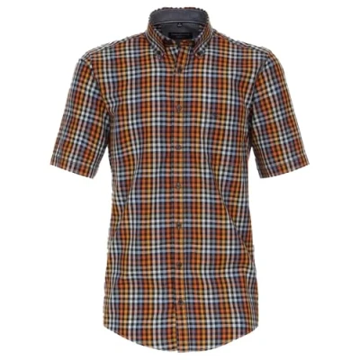 Abbildung von Casamoda Comfort FIT Kurzarm Hemd, Herren, Größe: Medium, Orange