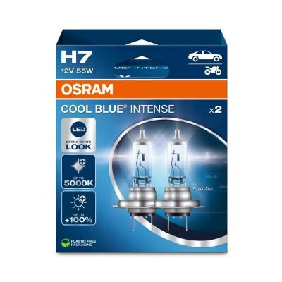 Abbildung von OSRAM KFZ Ersatzleuchte 4062172387538 Halogen Leuchtmittel COOL BLUE® INTENSE H7 55 W 12