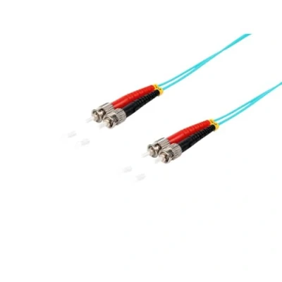 Abbildung von S/CONN maximum connectivity Duplex Patchkabel ST/ST 50/125µ OM3 aqua 2m
