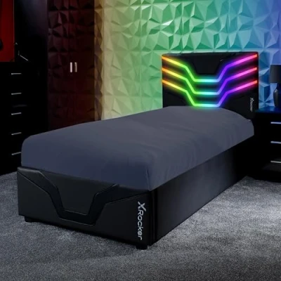 Abbildung von X Rocker Gamerbett Cosmos RGB Ottoman Gaming Bett mit Stauraum für Kinder &amp; Jugendliche