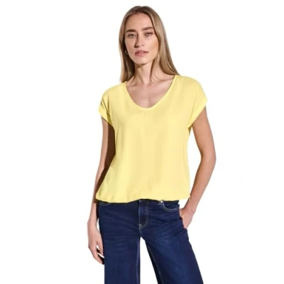 Abbildung von Street One Basic IN Unifarbe Bluse, Damen, Größe: 38, Gelb