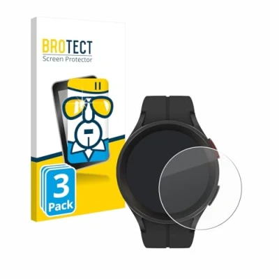 Abbildung von BROTECT (3 Stück Panzer Schutz Glas für Samsung Galaxy Watch 5 Pro 9H Echtglas, Displayschutz