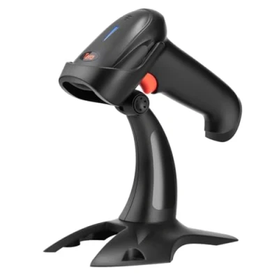 Abbildung von Tera Barcode Scanner Wireless Bluetooth: 2D 1D 3 in 1 Barcodescanner 2.4 GHz USB Kabelgebunden Strichcode mit 2000mAh Akku 2M Kabel Super Stabiler Ständer HW0002