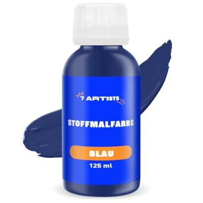 Abbildung von 7 Artists Textilfarbe Waschmaschinenfest Blau 125 ml Stofffarbe Stoffmalfarben Waschfest Textilfarben Fabric Paint Stoffmalfarbe Waschmaschine