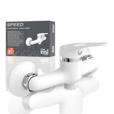 Abbildung von Eisl Duscharmatur &quot;SPEED&quot;, Wasserhahn Bad, Mischbatterie Dusche in Weiß/Chrom