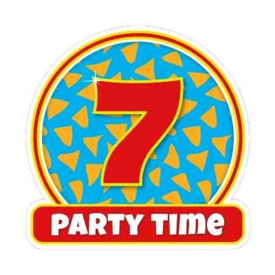 Abbildung von Türbrett 7 Jahre Party 50 cm