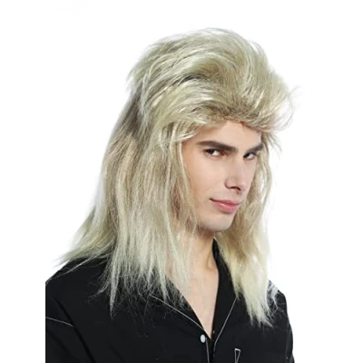 Abbildung von WIG ME UP CW 032 KII12TKB88 Perücke Damen Herren Karneval Fasching Vokuhila Hardrock blond Proll 80er
