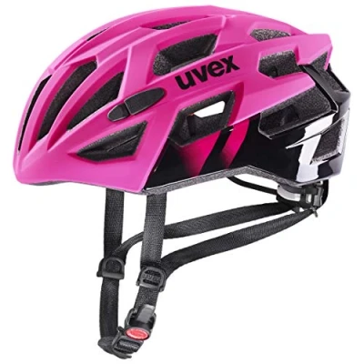Abbildung von uvex race 7 sicherer Performance Helm für Damen und Herren individuelle Größenanpassung extra Aufprall Schutz rubin black 51 55 cm