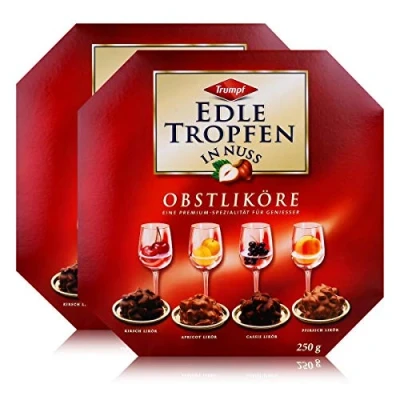 Abbildung von Trumpf Edle Tropfen in Nuss Obstliköre 250g Pralinen mit Alkohol (2er Pack)